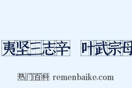 夷坚三志辛·叶武宗母是什么意思的图片